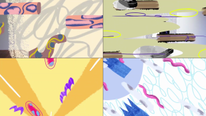 Abstract Colorful Brush Transitions